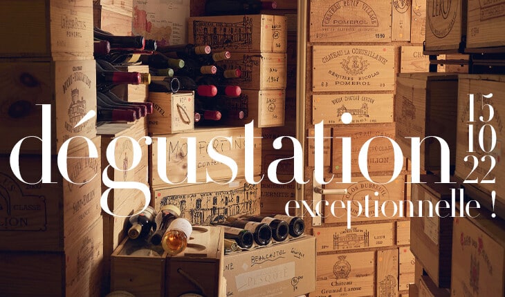Dégustation exceptionnelle 15 octobre 2022